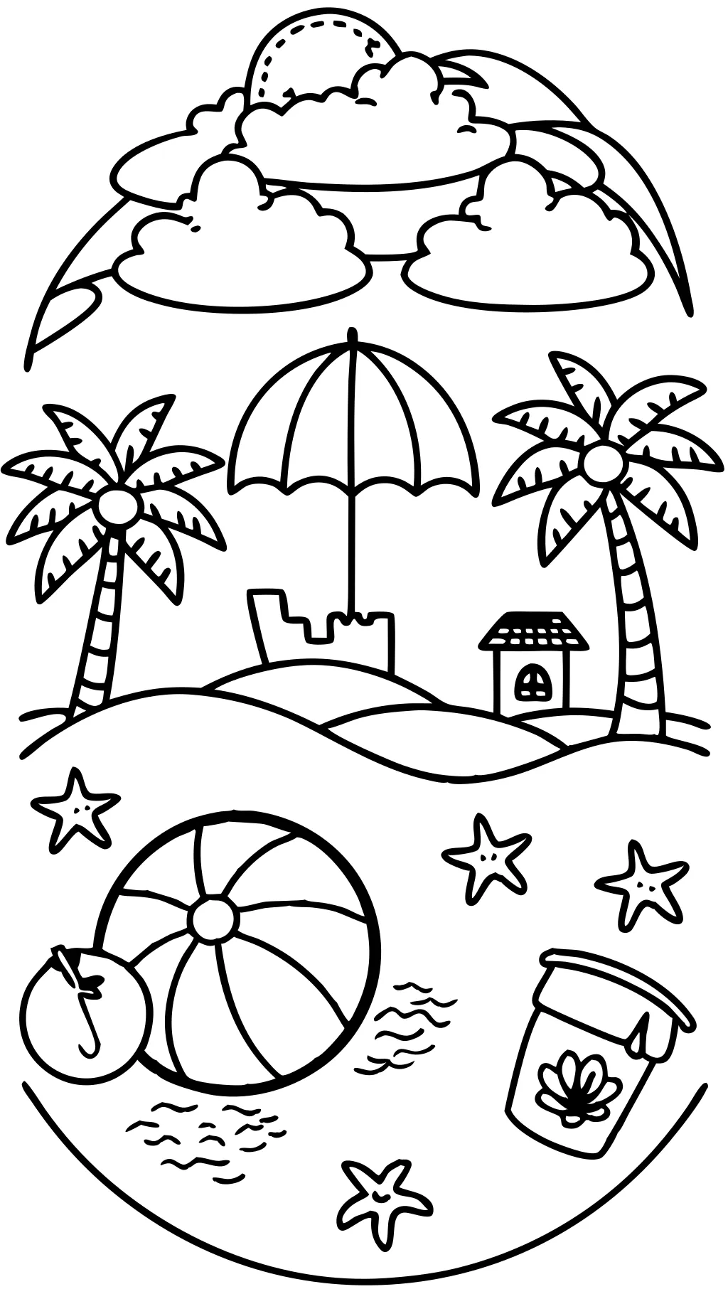 coloriage gratuit plage